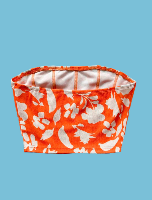 Floral Print Tube Top