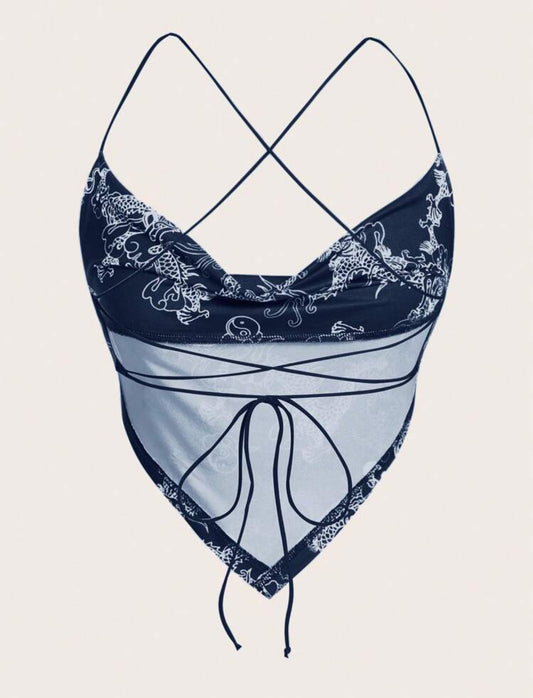 Chinese Dragon Bandana Top