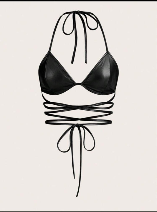 Criss Cross Backless Halter Top