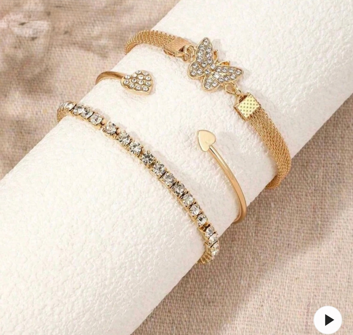 3 PC Butterfly Bracelet