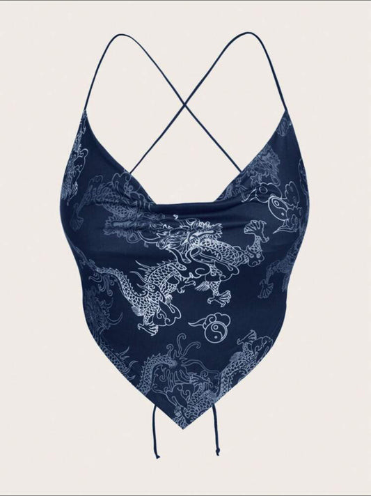 Chinese Dragon Bandana Top